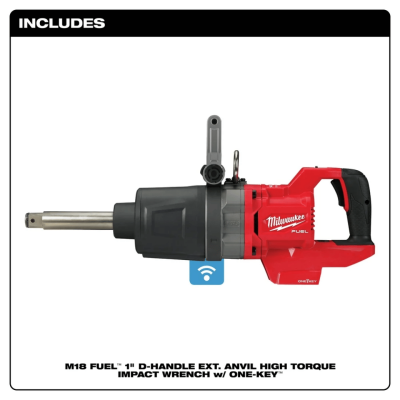 บล็อกกระแทกไร้สาย 1" 18V แกนยาว ด้ามจับทรง D MILWAUKEE รุ่น M18 ONEFHIWF1D-0C0 (เฉพาะตัวเครื่อง)