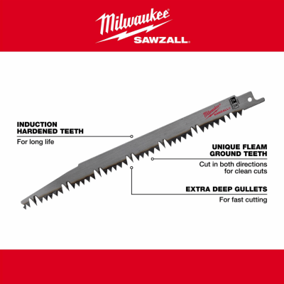 ใบเลื่อยซอว์ซอลตัดแต่ง 9 นิ้ว เเละ 12 นิ้ว 5 ฟัน MILWAUKEE รุ่น Pruning (5 ใบ/แพ็ค)