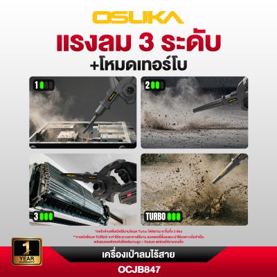 เครื่องเป่าลมไร้สาย 20v OSUKA  รุ่น OCJB847