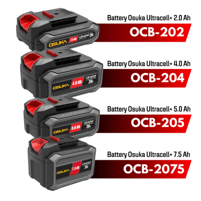 OSUKA Ultracell+ / Supreme Power 20V Battery, available in 2.0–15.0Ah capacity