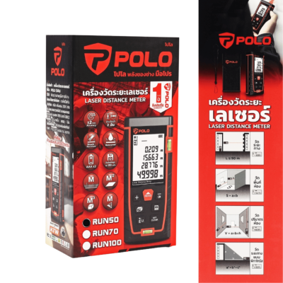 เครื่องวัดระยะเลเซอร์ 50 เมตร POLO รุ่น RUN50