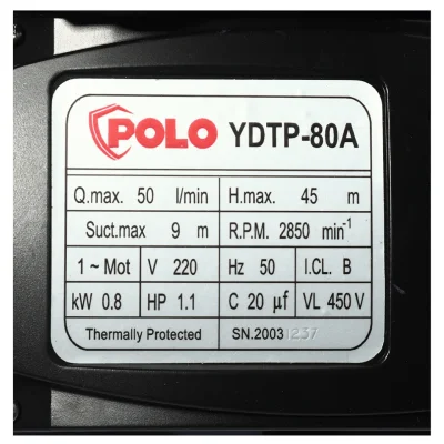 ปั๊มน้ำอัตโนมัติ POLO รุ่น YDTP-80A