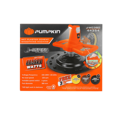เครื่องขัดหน้าปูนฉาบ 15″  850W J-Series PUMPKIN รุ่น J-WC380 (44354) แถมฟรี!! ด้ามจับปรับระดับได้้ 1.4 m