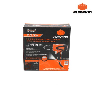 สว่านไฟฟ้า 3หุน 300W J-Series PUMPKIN รุ่น 50153/J-D1033 สว่านไฟฟ้า 3หุน 300W J-Series PUMPKIN รุ่น 50153/J-D1033