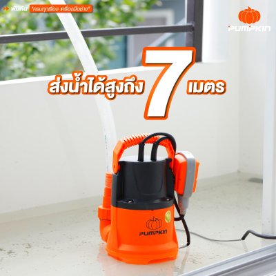 ปั๊มแช่ดูดน้ำเสีย 250 วัตต์ PUMPKIN รุ่น 50244/PTT-WTP250DW ปั๊มแช่ดูดน้ำเสีย 250 วัตต์ PUMPKIN รุ่น 50244/PTT-WTP250DW