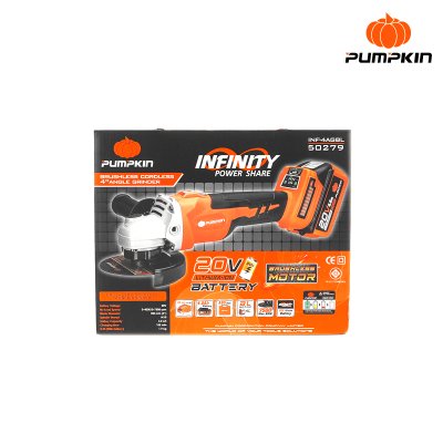 เครื่องเจียรไร้สาย 4 นิ้ว PUMPKIN รุ่น 50279/INF-4AGBL เครื่องเจียรไร้สาย 4 นิ้ว PUMPKIN รุ่น 50279/INF-4AGBL