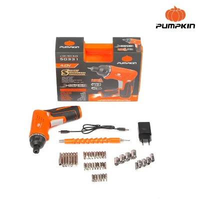 ไขควงไฟฟ้าไร้สาย 4.0V 45 ตัว/ชุด PUMPKIN  รุ่น 50331/J-4D1501S45 ไขควงไฟฟ้าไร้สาย 4.0V 45 ตัว/ชุด PUMPKIN  รุ่น 50331/J-4D1501S45