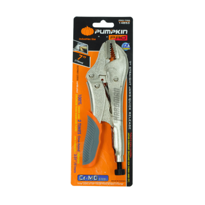 คีมล็อคปากตรง 7 นิ้ว PUMPKIN รุ่น 14853PRO-7RQ คีมล็อคปากตรง 7 นิ้ว PUMPKIN รุ่น 14853PRO-7RQ