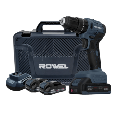 ROWEL Cordless Impact Drill BL with battery 2 Ah x 2 (RW-PT-DBDC500), Power 20 V. 50 Nm.