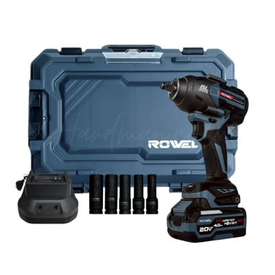 ROWEL Cordless Impact Wrenchย BL with battery 4 Ah x 1 (RW-PT-DIW750),Power 20 V. 750 Nm.