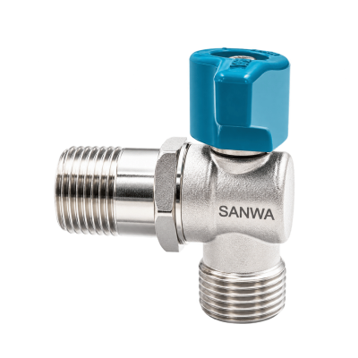 SANWA Mini Angle Ball Valve (ABV15 MM), Thread Size 1/2 Inch