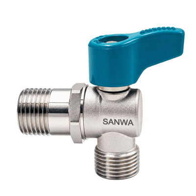 SANWA Mini Angle Ball Valve (ABV15 MM), Thread Size 1/2 Inch