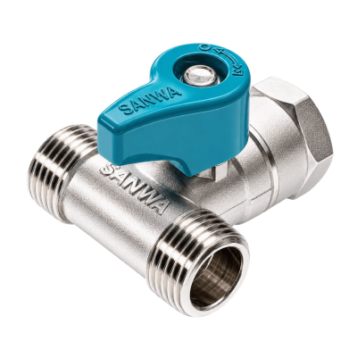 มินิบอลวาล์ว 3 ทาง (ผมผ.) ขนาด 1/2" 4 หุน SANWA รุ่น BV 15 MFM
