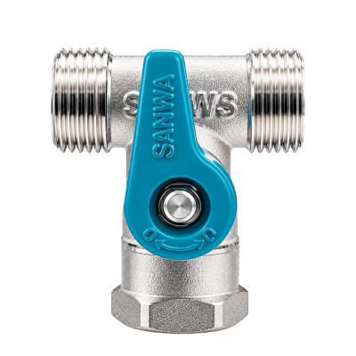 มินิบอลวาล์ว 3 ทาง (ผมผ.) ขนาด 1/2" 4 หุน SANWA รุ่น BV 15 MFM