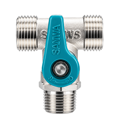 มินิบอลวาล์ว 3 ทาง (ผผผ.) ขนาด 1/2" 4 หุน SANWA รุ่น BV 15 MMM