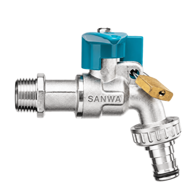 SANWA Lockable Ball Tap with Hose SANWA CKT 15 L Size 1/2 Inch
