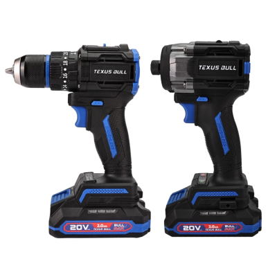 ชุดสว่านกระแทกไร้สายและไขควงกระแทกไร้สาย TEXUS BULL รุ่น TX-8204