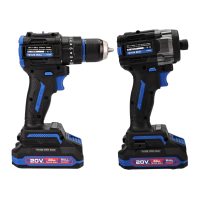 ชุดสว่านกระแทกไร้สายและไขควงกระแทกไร้สาย TEXUS BULL รุ่น TX-8204