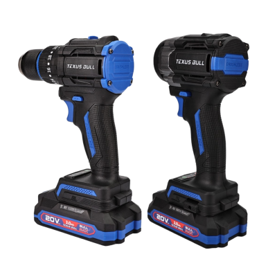 ชุดสว่านกระแทกไร้สายและไขควงกระแทกไร้สาย TEXUS BULL รุ่น TX-8204