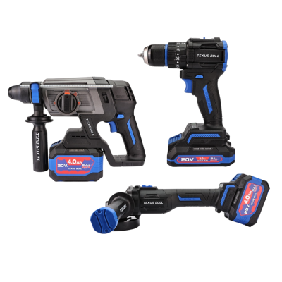 26mm Rotary Hammer Drill/Hand Grinder/Cordless Impact Drill Set TEXUS BULL TX-8352
