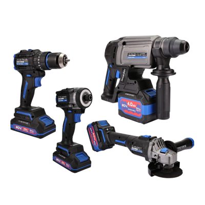 26mm Rotary Hammer Drill/Hand Grinder/Cordless Drill and Impact Driver Set TEXUS BULL TX-8457