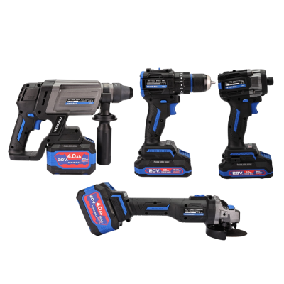 26mm Rotary Hammer Drill/Hand Grinder/Cordless Drill and Impact Driver Set TEXUS BULL TX-8457