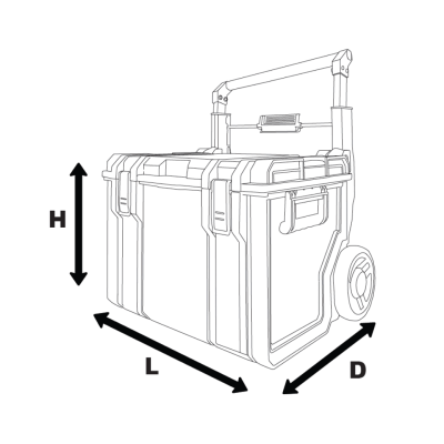 กล่องเครื่องมือช่างอเนกประสงค์แบบมีล้อ XL TEXUS BULL รุ่น TX-MTR470