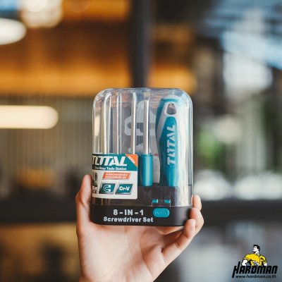 ไขควงเปลี่ยนด้าม 8 in 1 180 mm. Total รุ่น THT250906 ไขควงเปลี่ยนด้าม 8 in 1 180 mm. Total รุ่น THT250906