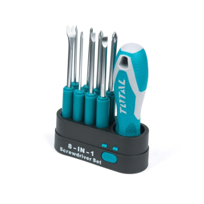 ไขควงเปลี่ยนด้าม 8 in 1 180 mm. Total รุ่น THT250906 ไขควงเปลี่ยนด้าม 8 in 1 180 mm. Total รุ่น THT250906