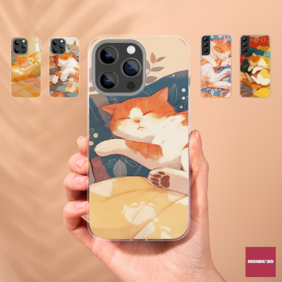 【Make by Order】 เคสพรีเมี่ยมใส Premium Clear Silicone Case - Sleeping Cat - MM10006