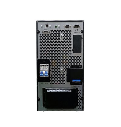 พอร์ตเชื่อมต่อของ UPS รุ่น Memo Tower III รองรับ SNMP USB RS232 และ Parallel ใช้ควบคุมระยะไกล เหมาะสำหรับห้องเซิร์ฟเวอร์และศูนย์ควบคุม