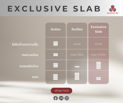 โต๊ะรับประทานอาหารรุ่น EXCLUSIVE SLAB