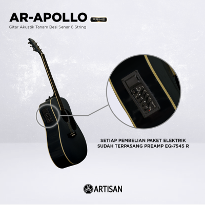 ARTISAN Gitar Akustik Tanam Besi ( AR - APOLLO Prime ) Senar 6 String