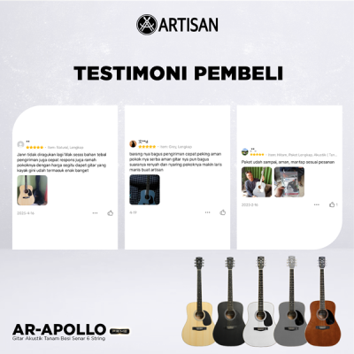 ARTISAN Gitar Akustik Tanam Besi ( AR - APOLLO Prime ) Senar 6 String