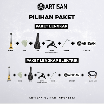 ARTISAN Gitar Akustik Backpacker Tanam Besi ( AR - AOLUS Prime ) Senar 6 String