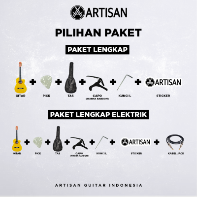 ARTISAN Gitar Klasik Tanam Besi ( AR - HELIOS Prime ) Senar 6 Nylon