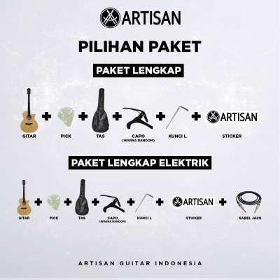 ARTISAN Gitar Akustik Tanam Besi ( AR - LOCUSTA Prime ) Senar 6 String