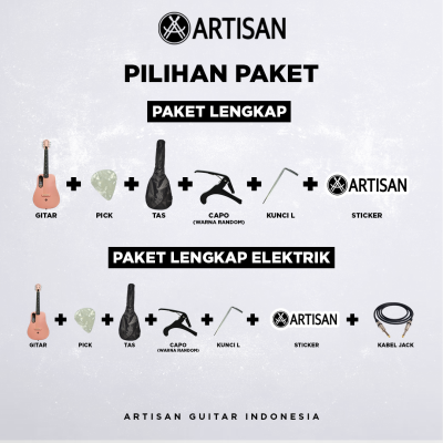 ARTISAN Gitar Akustik 3/4 Tanam Besi ( AR - LOVA Prime ) Senar 6 String