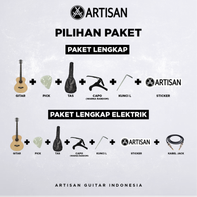 ARTISAN Gitar Akustik 3/4 Tanam Besi (AR - THOR Prime) Senar 6 String