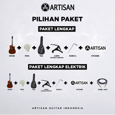 ARTISAN Gitar Akustik Tanam Besi ( AR - ZEUS Prime ) Senar 6 String