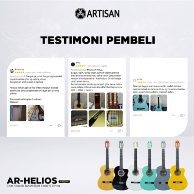 ARTISAN Gitar Klasik Tanam Besi ( AR - HELIOS Prime ) Senar 6 Nylon