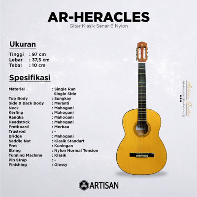 ARTISAN Gitar Klasik ( AR - HERACLES ) Senar 6 Nylon