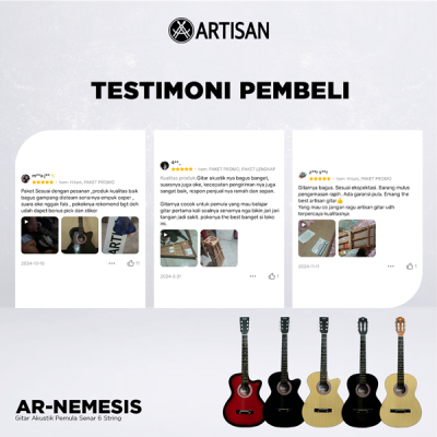 ARTISAN Gitar Akustik Pemula ( AR - NEMESIS ) Senar 6 String