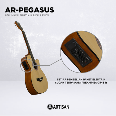 ARTISAN Gitar Akustik Tanam Besi ( AR - PEGASUS ) Senar 6 String