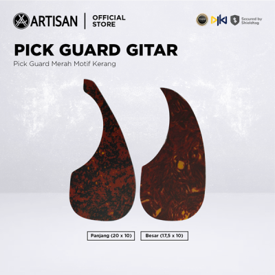 ARTISAN Pick Guard Merah Motif Kerang Original