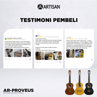 ARTISAN Gitar Klasik 3/4 ( AR - PROVEUS ) Senar 6 Nylon