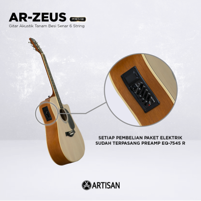 ARTISAN Gitar Akustik Tanam Besi ( AR - ZEUS Prime ) Senar 6 String