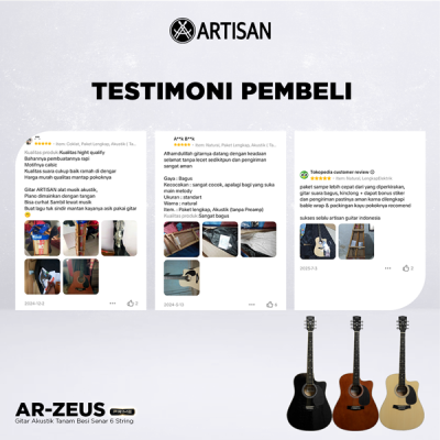 ARTISAN Gitar Akustik Tanam Besi ( AR - ZEUS Prime ) Senar 6 String