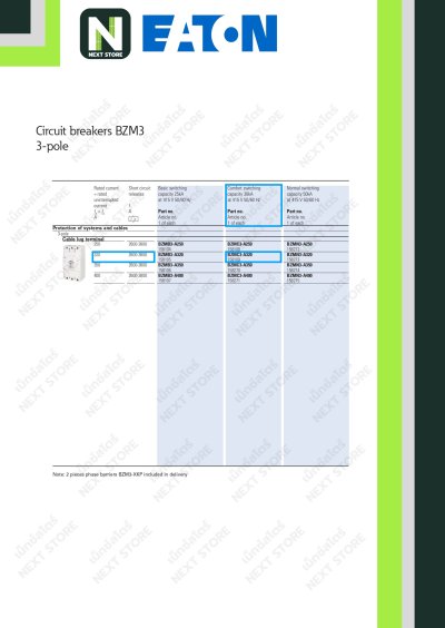 เบรกเกอร์ MCCB 3P 320AT/400AF 36kA at 415V รุ่น BZMC3-A320