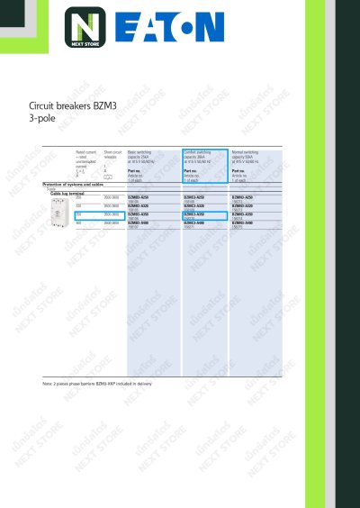 เบรกเกอร์ MCCB 3P 350AT/400AF 36kA at 415V รุ่น BZMC3-A350